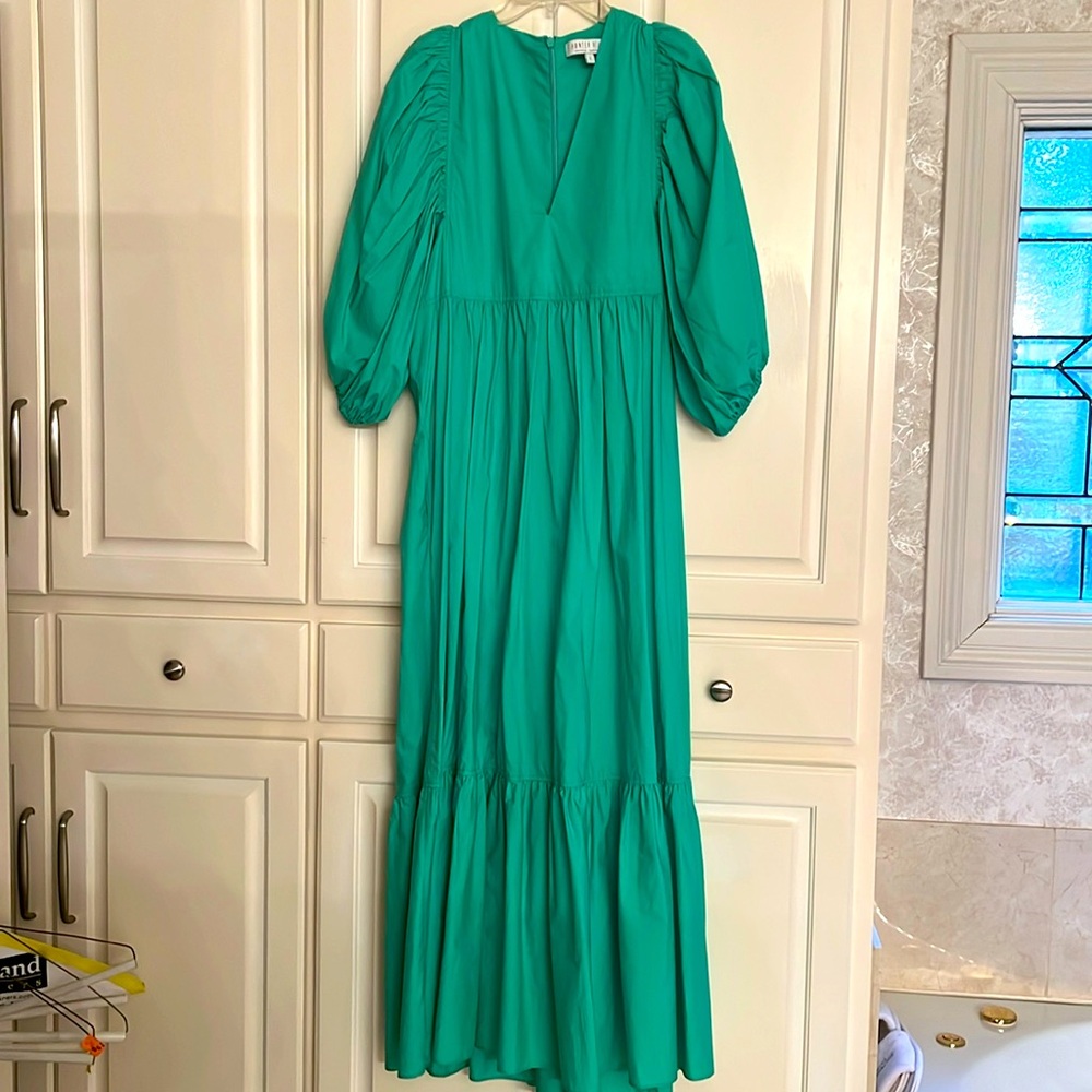 Hunter Bell puff Sleeve long dress